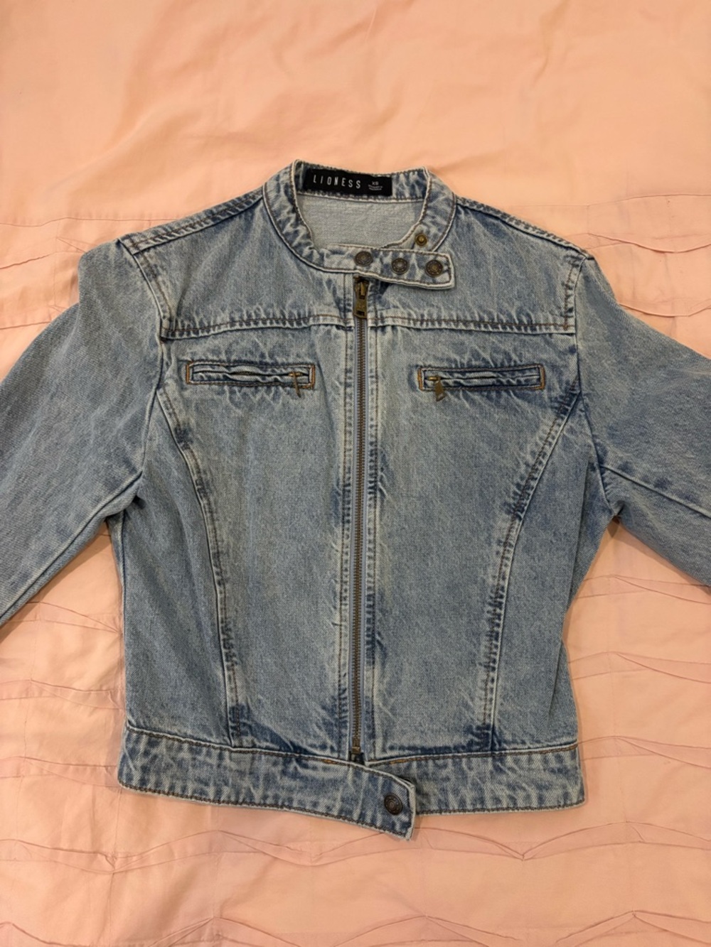 Lioness Light Wash Denim Jacket - Light Blue